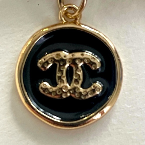 Two (2) CHANEL Stamped Zipper Pull Charms on Unbranded Keychain, EUC - Picture 2 of 8